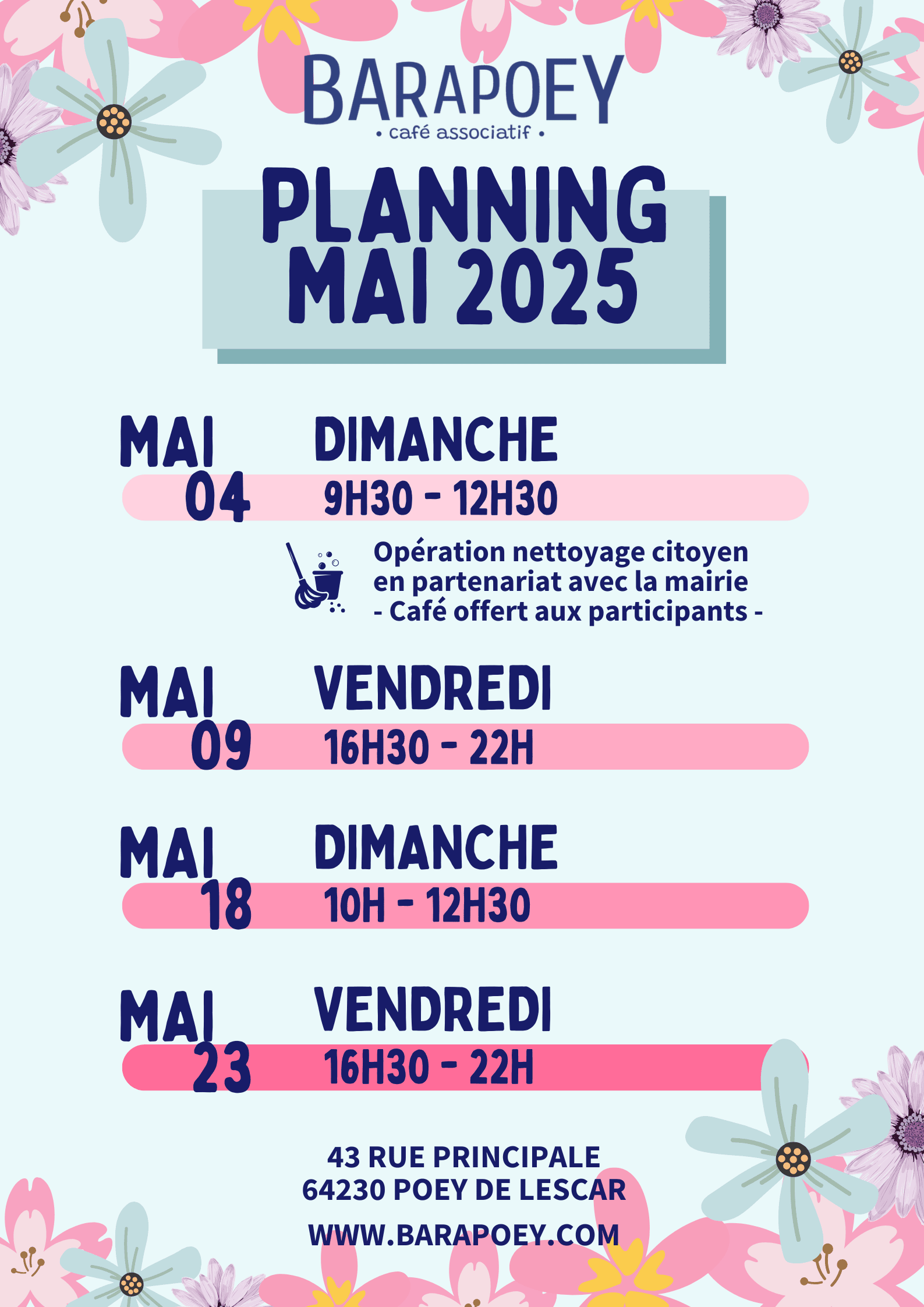 Programme mai 2025